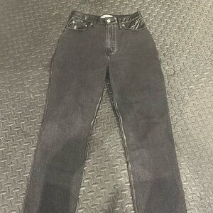 Abercrombie leather and denim pants